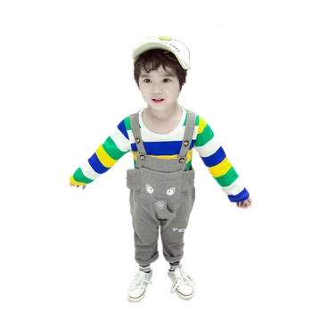 

New Spring Children Clothes Baby Boys Girls Striped Cartoon T Shirt Pants 2Pcs/sets Kid Infant Casual Clothing Toddler Tracksuit