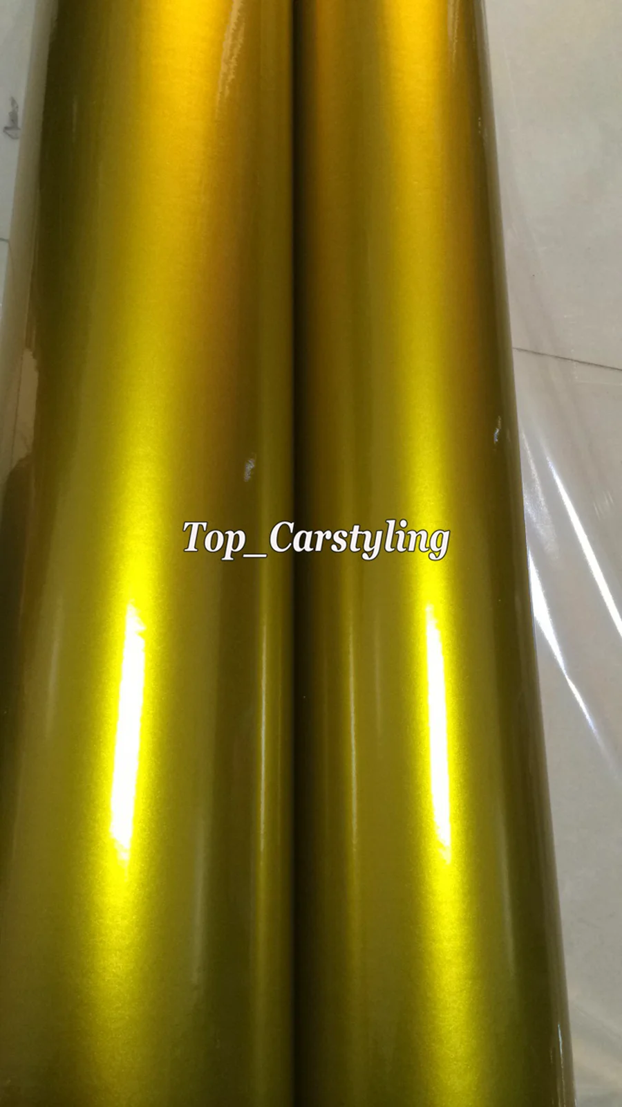 gloss candy gold  metallic vinyl car wrap styling foil wraps  (1)