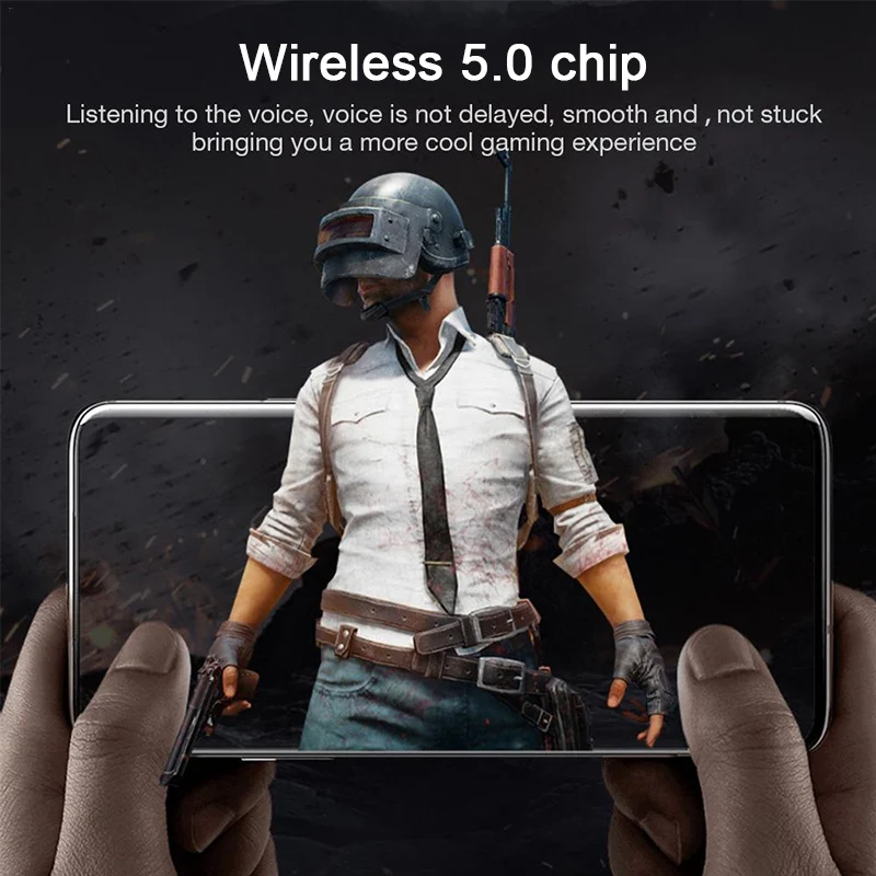 ES01 bluetooth-гарнитура 5,0 стерео беспроводные наушники TWS цифровой светодиодный дисплей градиент мобильное зарядное устройство Bin сенсорный выключатель питания