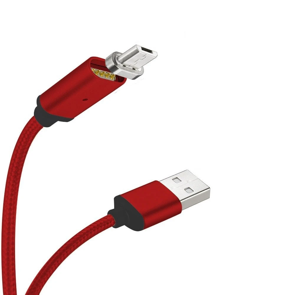 Cwxuan Micro USB Съемный магнитный адгезии плетеный кабель для синхронизации данных(100 см