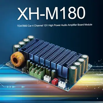 

50Wx4 XH-M180 TDA7850 Car 4 Channel DC 12V High Large Power Audio ACC Digital Amplifier Board Module Car Speaker Amplifier