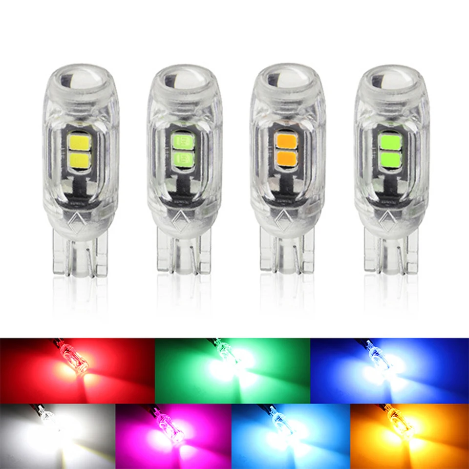 4X T10 светодиодный W5W 194 168 147 2021 новейшая пластиковая защита 5smd 3030 внутренсветильник автомобиля для чтения двери номерного знака клиновая лампа 12 В