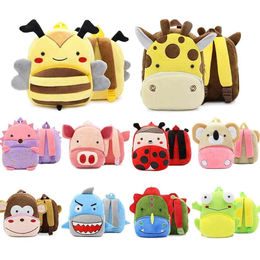 

2019 3D Cute Cartoon Plush Children Backpacks Kindergarten Schoolbag Animal Kids Backpack Children School Bags Girls Boys Bag