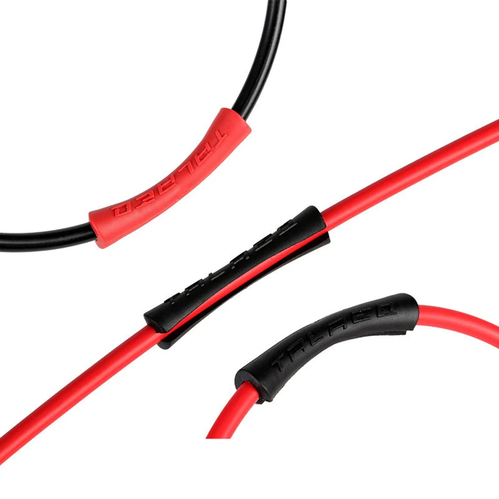 4Pcs Bicycle Sleeve Rubber Cable Protector Red Black Ultralight Pipe Line Brake Shift MTB Bike Frame Cable Guides Protect BC0176 (8)