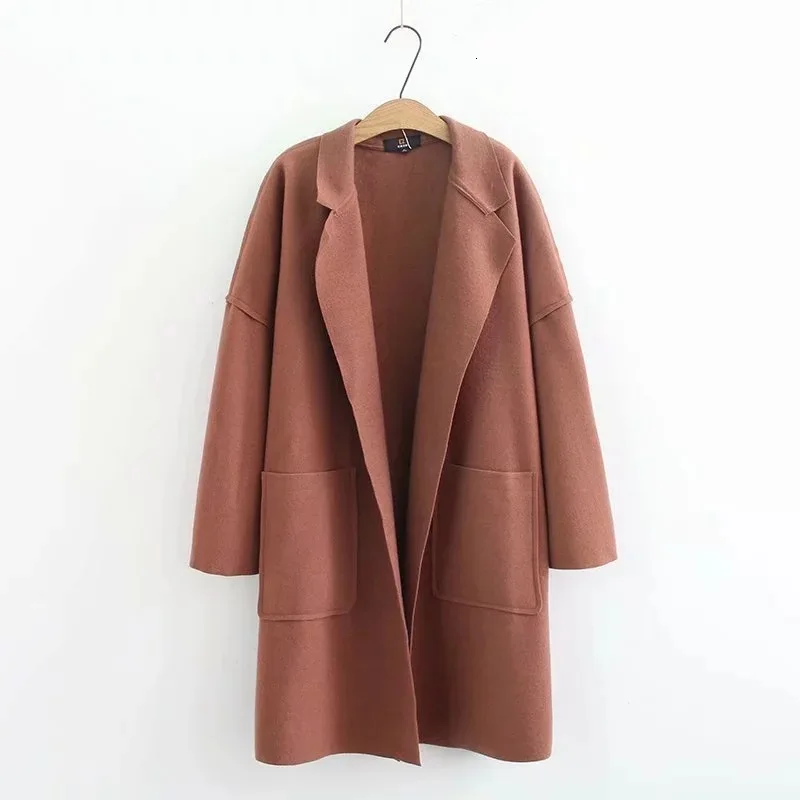 Casaco Feminino, женские XL-4XL больших размеров, Осень-зима, Cassic, простое Свободное пальто, женский халат, верхняя одежда, Manteau Femme