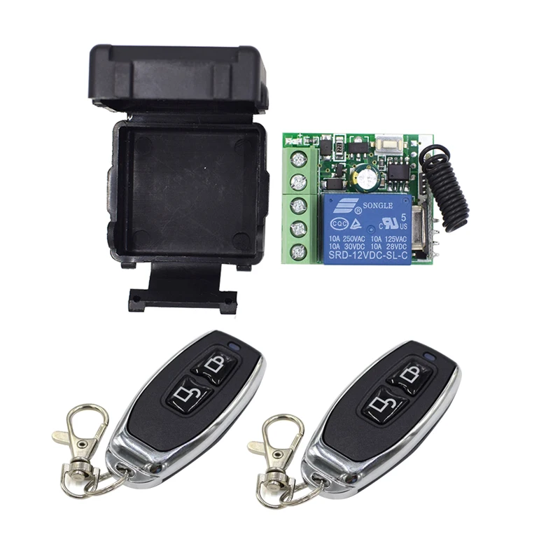 

50pcs remote and 50pcs receiver 433Mhz DC12V 1CH Relay Wireless Remote Control Switch 433 MHz RF Receiver Module