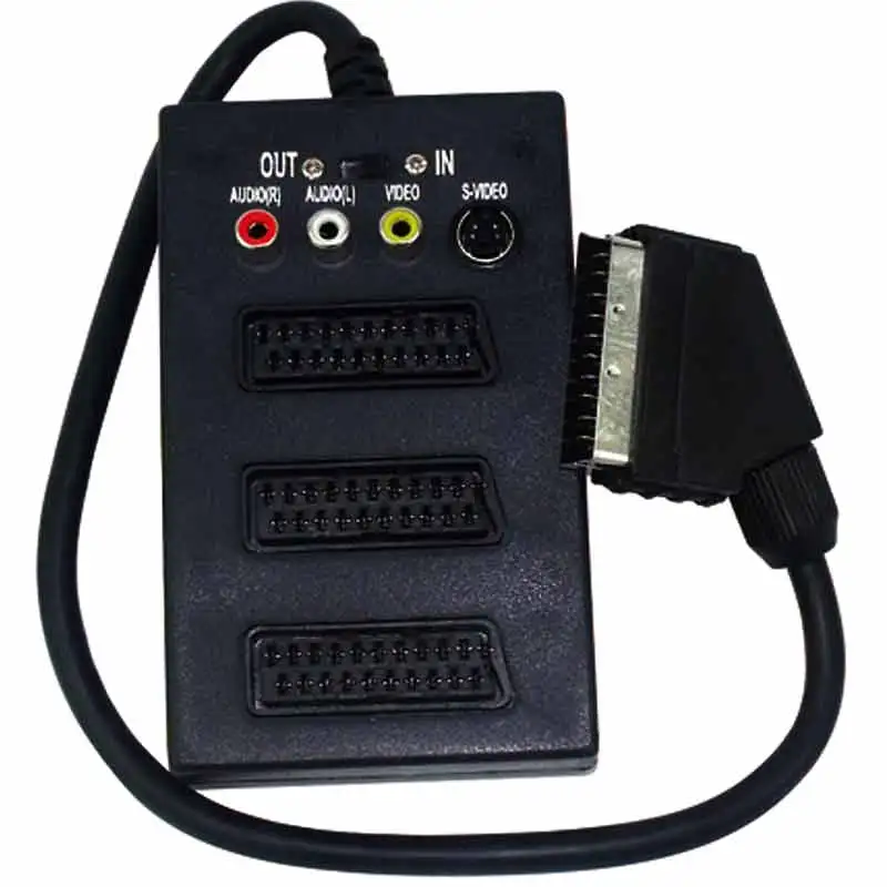 SCART DISTRIBUTOR PCS SET SWITCHLİ TOS FİŞLİ (1 MALE-3 FEMALE SCART)