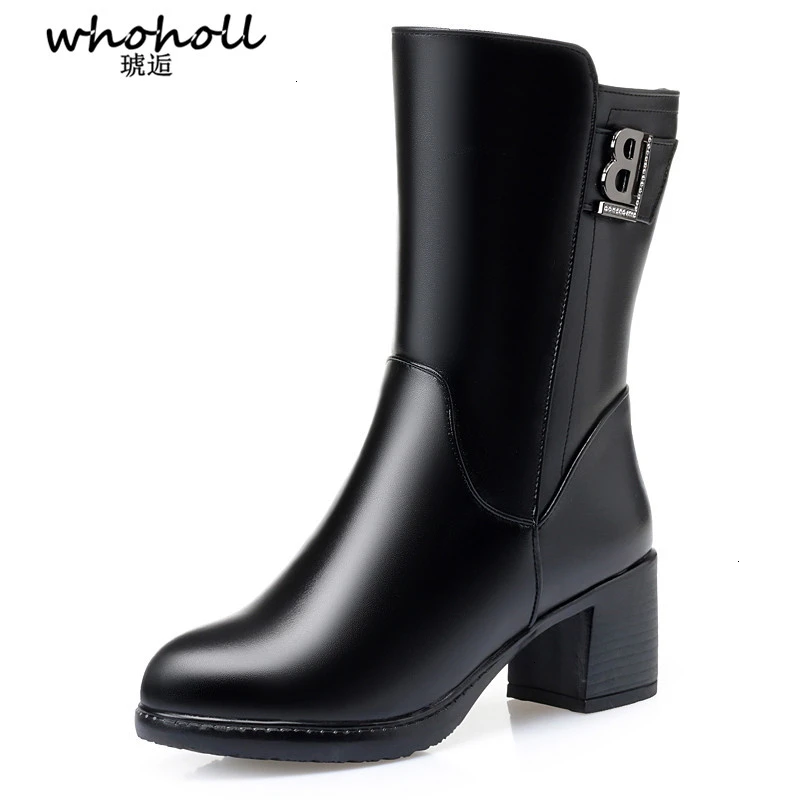 

Shoes Winter Woman Boots 2019 New Genuine Leather Ladies Snow Boots Large size womens shoes Australian Natural Wool Boots