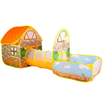 

Children Indoor Ocean Ball Tent Crawl Tunnels Playhouse with Hoop - 345A-19 No Ocean Ball