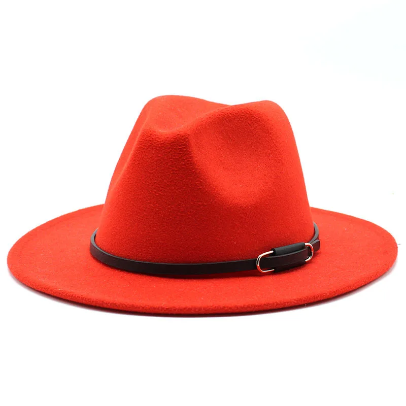 Panama2021 fedoras Korean version of pearl ladies bucket hat summer hat woolen jazz hat British holiday top hat tide michael jackson fedora