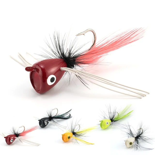 5pcs Fly Fishing Popper Topwater Floating Dry Flies Bugs Insect Lure for  Streamer Bass Trout Panfish Bluegill Fly Tying Material - AliExpress