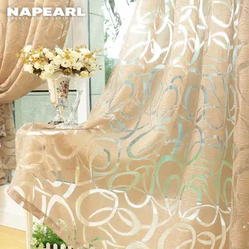

NAPEARL Modern Design Jacquard Window Curtain for Home Drapes Treatments Blind Living Room Custom Made Luxury Semi-sheer Fabrics