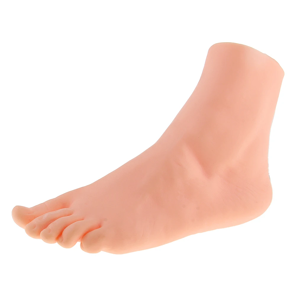 1 Piece Silicone Female Left Feet Mannequin Foot Model Socks Shoes Toe Rings Shop Retail Display