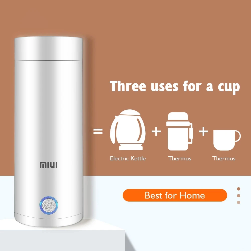 Xiaomi portable electric kettle 400ml rechargeable heating insulated coffee cup intelligent household outdoor hot kettle