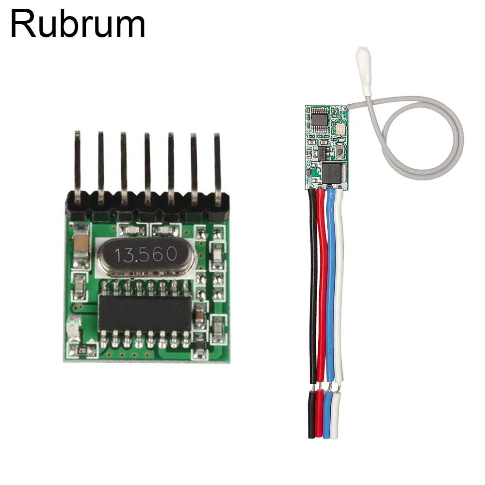 Rubrum RF 433 Mhz 1527 Learning Code Wireless Remote Control Switch Transmitter Module &amp 433Mhz DC 12V 24V Mini Receiver DIY Kit |