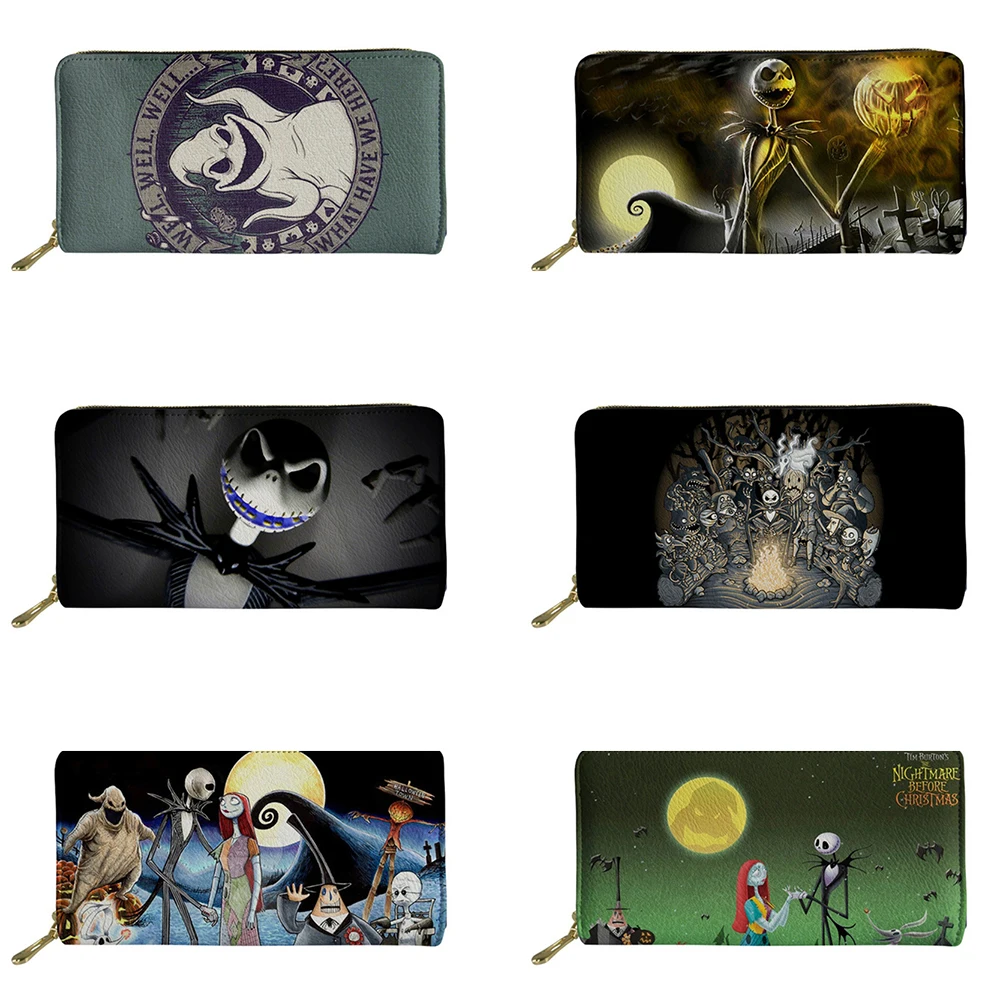 

Thikin Wallet for Women Fashion Nightmare Before Christmas Print Small Wallet for Card Holders Female Purse Coin monederos