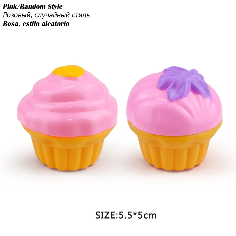 Kawaii Children's Kitchen Toys Plastic Simulation Food Cake Ice Cream Dessert Pretend Play Early Education Toy For kids Gift - Цвет: Red  Cup Cake