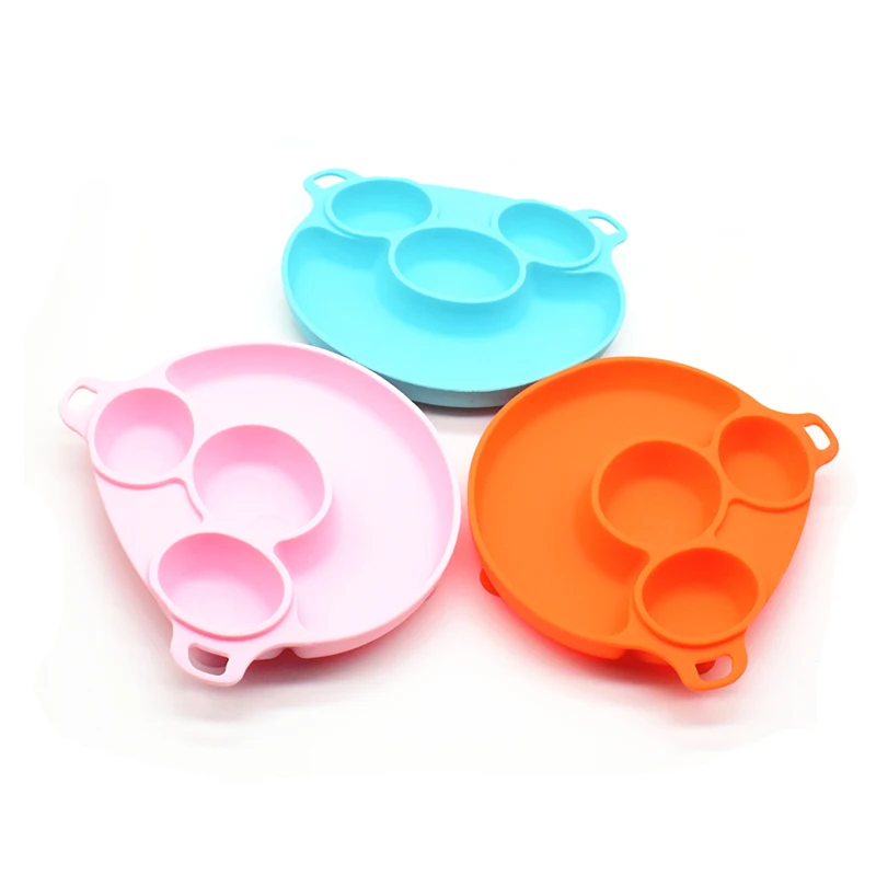 Противоударной защитой и прочный детский тарелка посуда чаша с емкостью для силиконовая присоска для кормления блюдо детский столик посуда для детей ясельного возраста