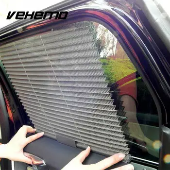 

Vehemo Nylon Mesh Car Car Fold Curtain Shield Car Sunshade Fold Curtain Universal Car Pleated Curtains Auto Visor Retractable
