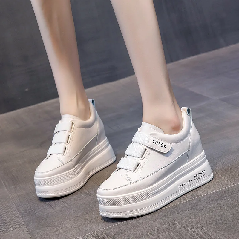 

2020 height Increased woman white shoes summer new casual thick bottom muffin high heels breathable female fashion sneakers
