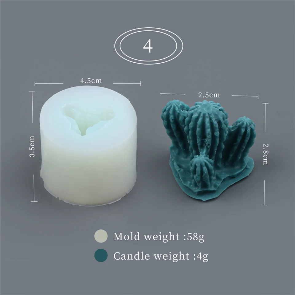 Succulent & Eucalyptus Silicone Mold for 3D DIY Aromatherapy and Crafting