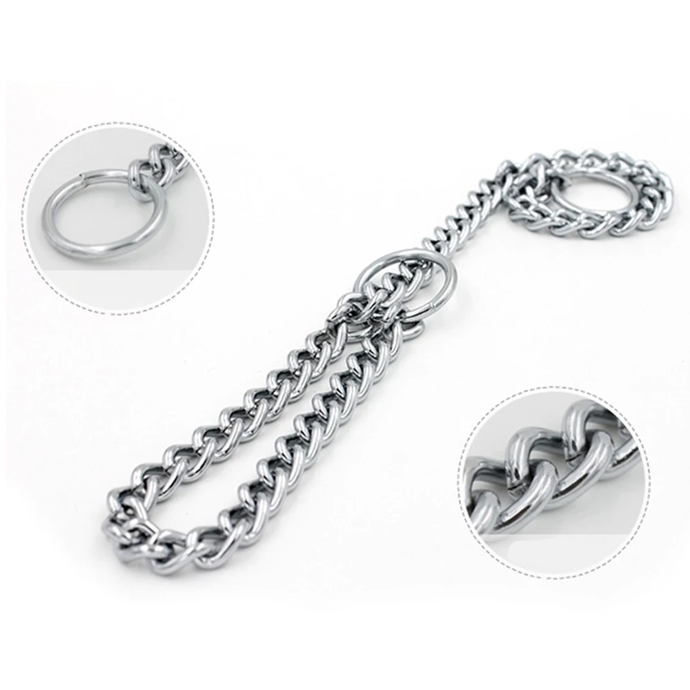 Metal-Stainless-Steel-Dog-Collar-Chain-Double-Row-Chrome-Plated-Choke-Training-Show-Collar-Adjustable-Safety (17)