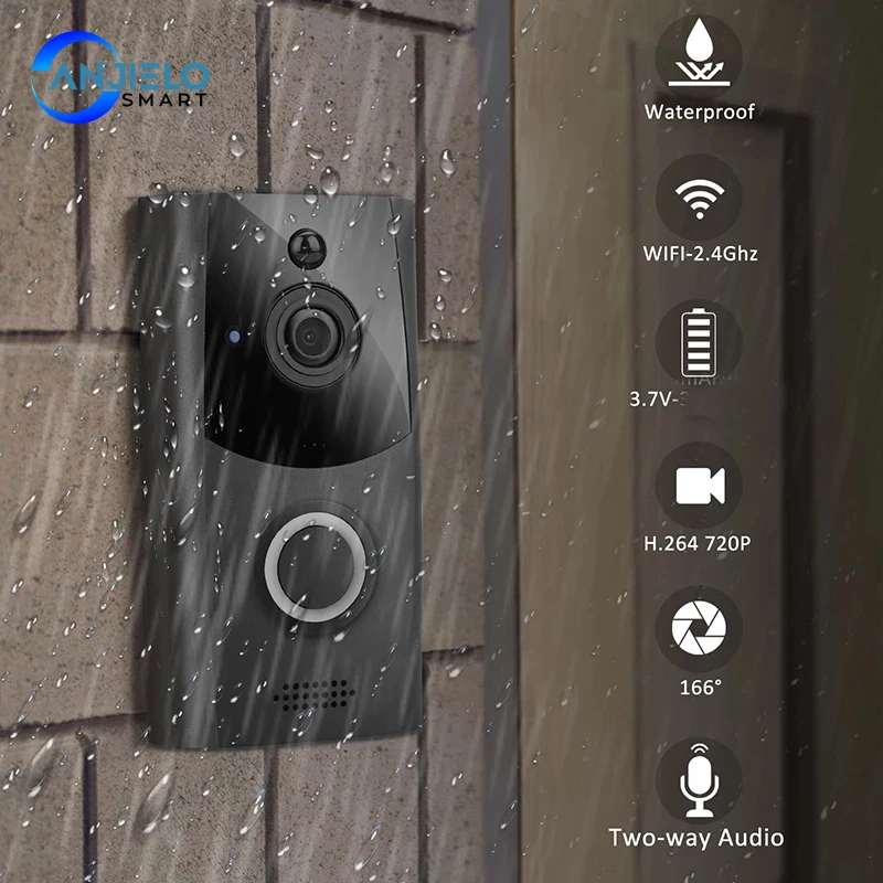 Дверной видеозвонок с пассивным ИК датчиком движения Wi-Fi 720P | Безопасность и