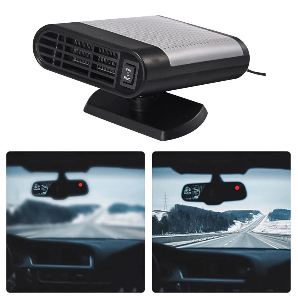 Car Heater Universal Vehicle Windshield Defroster 12V 150W Heating Cooling fan Demister Dryer Low Noise