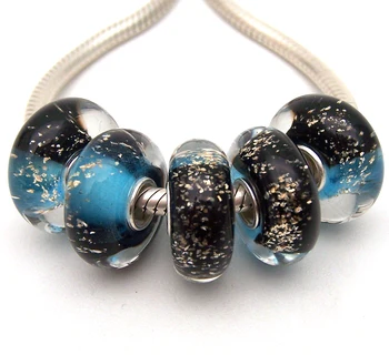 

JGWGT 2067 5X 100% Authenticity S925 Sterling Silver Beads Murano Glass beads Fit European Charms Bracelet diy jewelry Lampwork