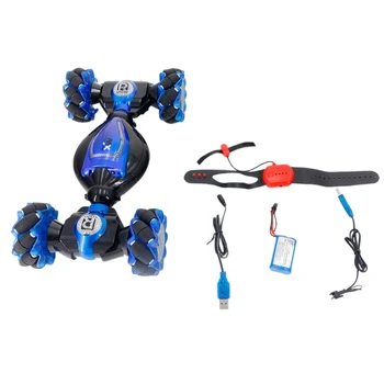 

2.4GHz 4WD RC Stunt Car Off Road Car with Light RC Deformable Car Gesture Sensor Watch Music Toys for Kids