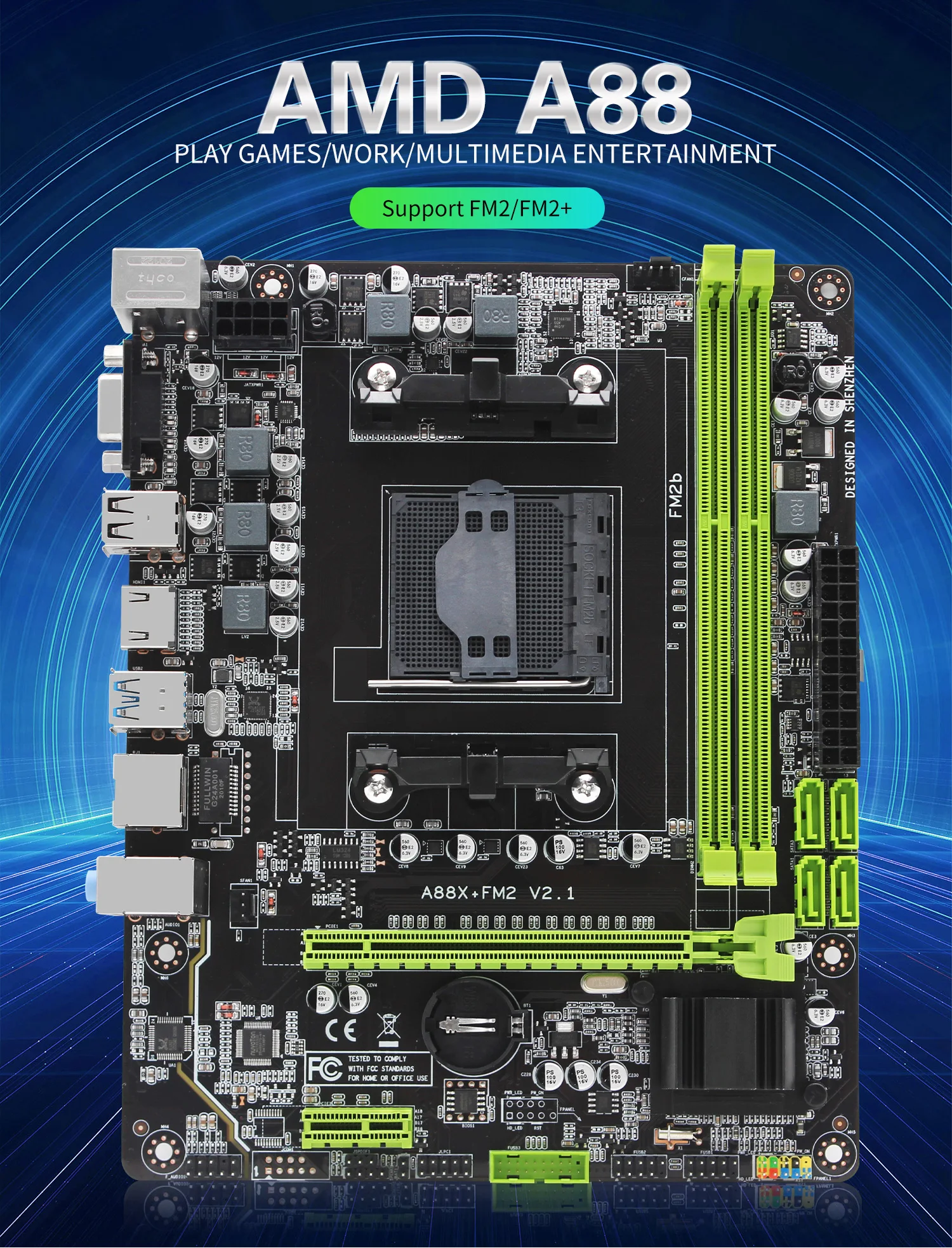 AMD A88 Socket FM2/FM2+ Desktop Motherboard DDR3 16GB Micro-ATX Support A10 A8 A6 A4 Athlon2 x4 Integrated Graphics Mainboard AMD A88 Socket FM2/FM2+ Desktop Motherboard DDR3 16GB Micro-ATX Support A10 A8 A6 A4 Athlon2 x4 Integrated Graphics Mainboard