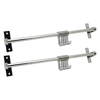 

XUNZHE 5-6Pcs Mobile Hang Lever Metal Hooks Stainless Steel Universal Hanger Rack Bathroom Kitchen Balcony Sundries Organizers