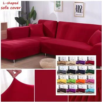 

L Shaped Sofa Cover Stretch for Living Room Chaise Longue Sofa Cover Sectional Slipcover Corner Sofa Cover L Shape Elastic