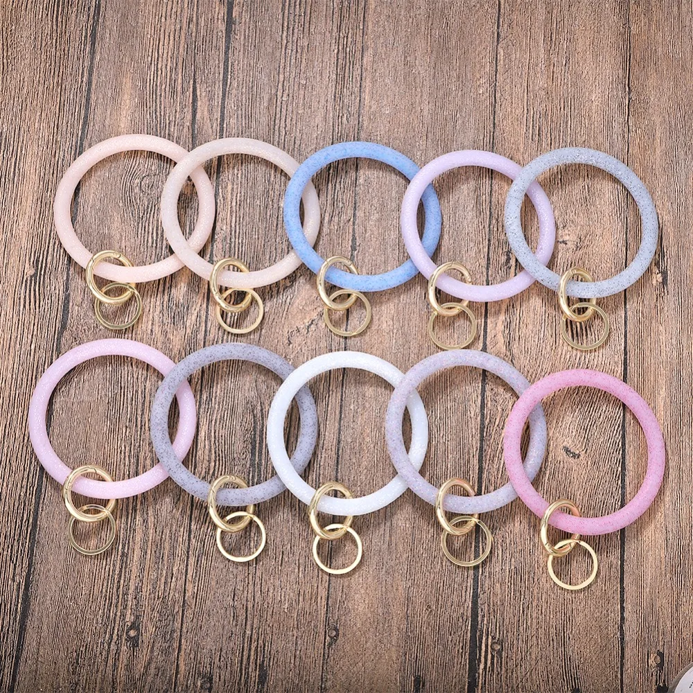 Girlgo Модный мягкий силиконовый браслет, брелок для ключей, удобный для ношения в автомобиле, брелок на запястье, аксессуары, ювелирные изделия