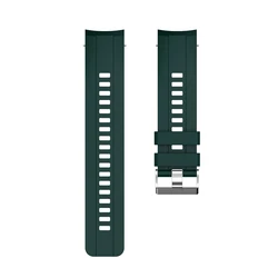 Premium 22mm Silicone Watchband Strap - Durable and Comfortable Replacement Band for Smart Watches (Dark Green)
