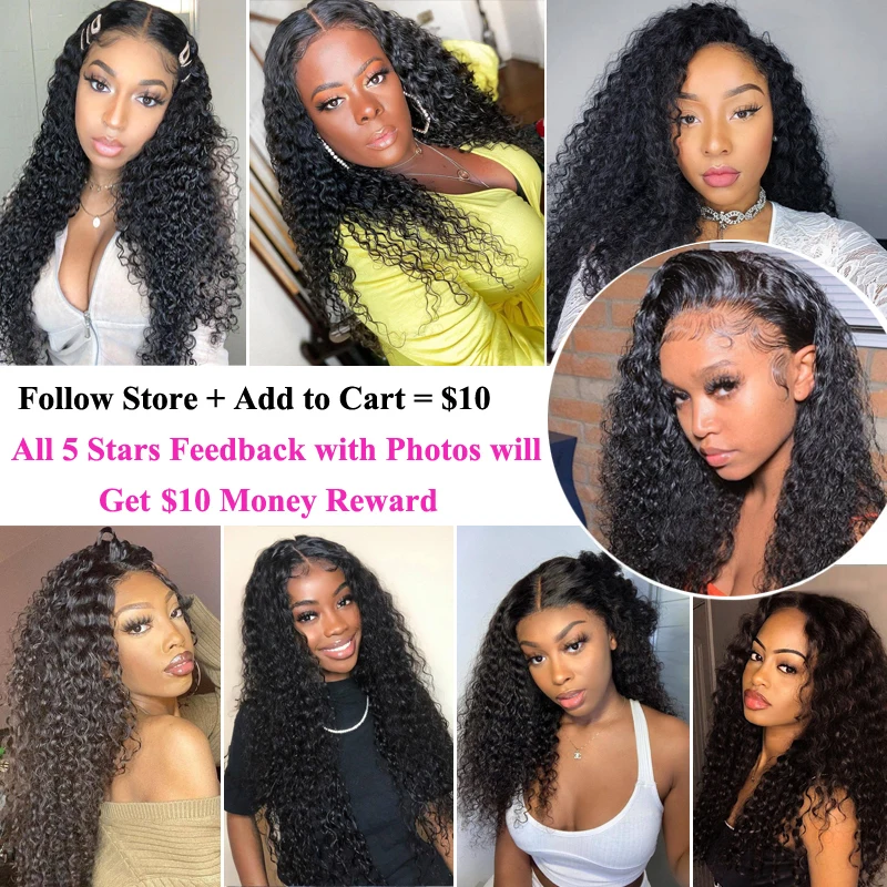 Julia Hair Curly Weave Human Hair 3 Bundles With Closure 4PCS Brazilian Hair Weave Bundles with Lace Closure Curly Hair Products images - 6