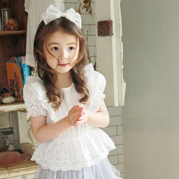 

2020 New Stylish Girls Ruffles Shirt Summer Cotton Fashion Girls Blouse 3-8t