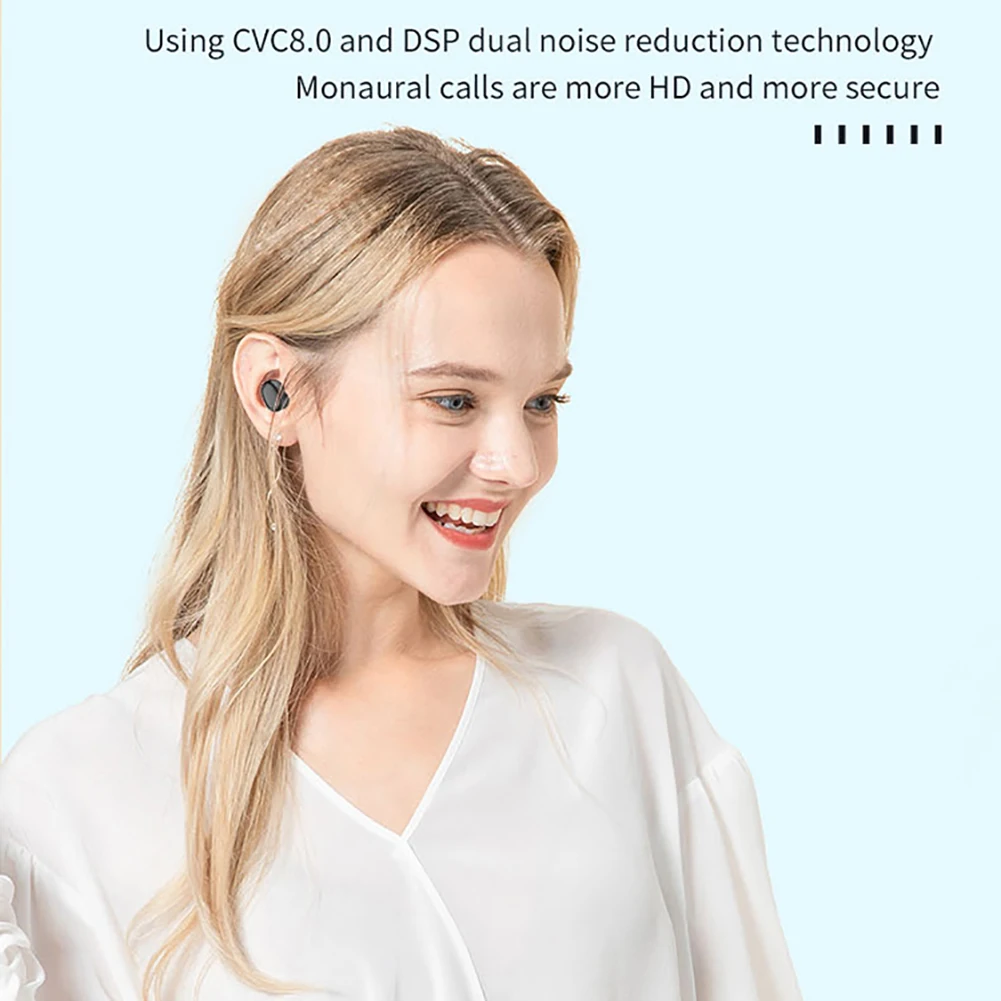 Double Bluetooth5 0 Earphone TWS Wireless Waterproof Headset In Ear Mini Sport Earbuds with Charging Box