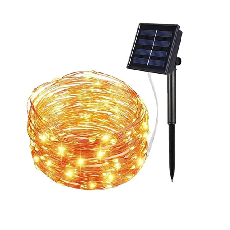 

Solar String Lights Outdoor 20m 200LED Fairy Light Waterproof Copper Wire Decoration Lamp For Christmas Patio Party Garden Yard
