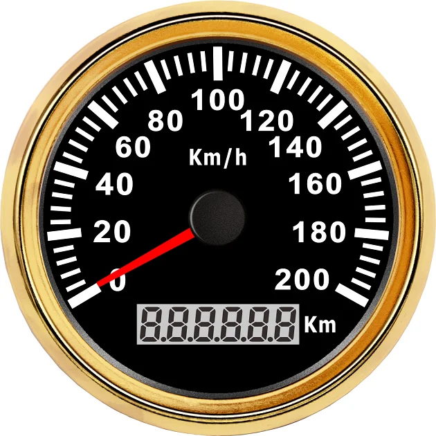 BG В ковбойском стиле; сезон весна SJ серии DN85mm gps Спидометр 200 км/ч для автомобилей Грузовик лодочный мотор авто с красным Подсветка 12V 24V с gps антенна - Цвет: BG