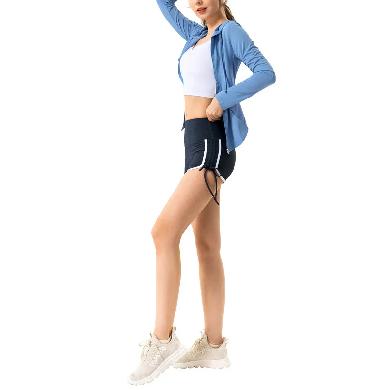 Antibom Sports Women's Jacket Fitness Yoga Coat Hoodies Zipper Long Sleeve Running Athletic Top Quick Dry Slim Gym Sweatshirts