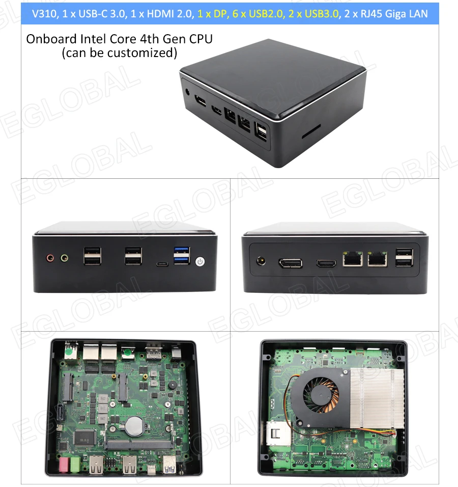 Новое поступление, игровой мини-ПК 8-го поколения Core I3 7020U/I5 8250U/I7 8550U 32 Гб DDR4 M.2 NVME SSD Win 10pro MINI Nuc PC