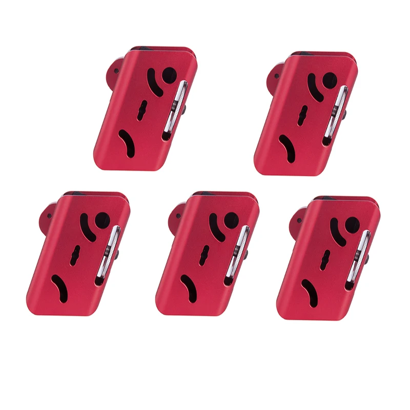 5PCS Красная IPSC алюминиевая кобура подсумок маг USPSA соревнования съемки мульти-Угол регулировки скорости стрелок кобура пистолета - Цвет: 5PCS
