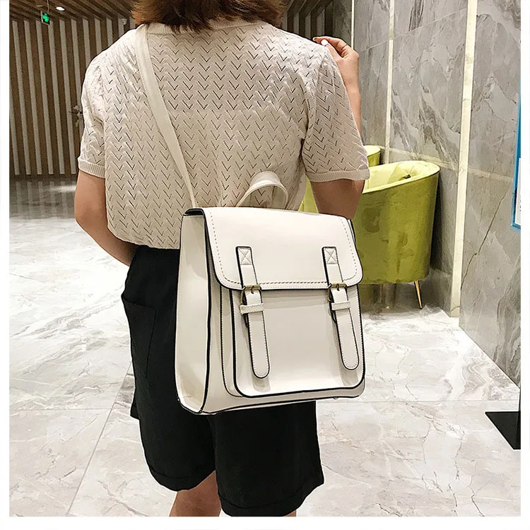 2019 New Luxury Designer Backpacks Women High Quality Yellow Square Backpack Leather Fashion Brand School bag for Teenager Girls (15)