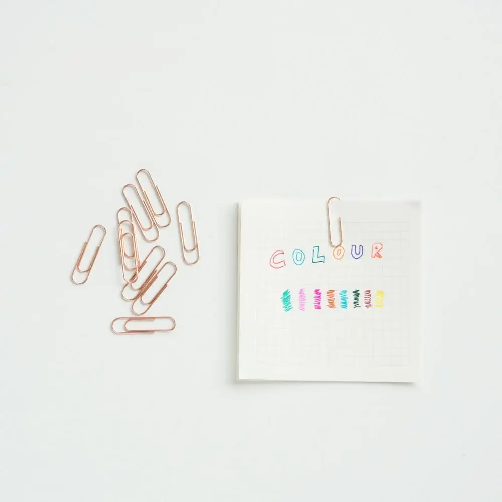 28mm rosegolden paperclips 120 Pcs/Pkg cute kawaii metal paper clip bookmarks Office supplies