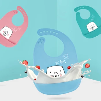 

Let's Make 1PC Baby Bibs Silicone Baby Eating Bib Three-dimensional Disposable Child Bib Fasion Style Useful Children's Product