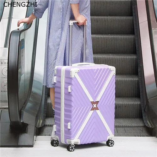 CHENGZHI 2" 24" 2" 28 дюймов высокая емкость Алюминиевая Рама чемодан на колёсиках, чемодан на колесиках для мужчин и женщин, дорожная сумка на колесиках - Цвет: 3