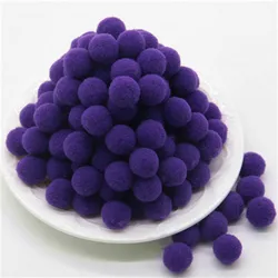 Mini Fluffy Soft Pom Poms for DIY Crafts and Decorations (32 Dark purple)