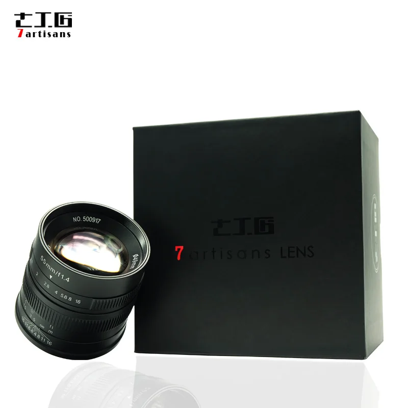 Объектив для фотоаппарата 7artisans 55 мм F1.4 подходит Canon EOS M Fuji|Объективы