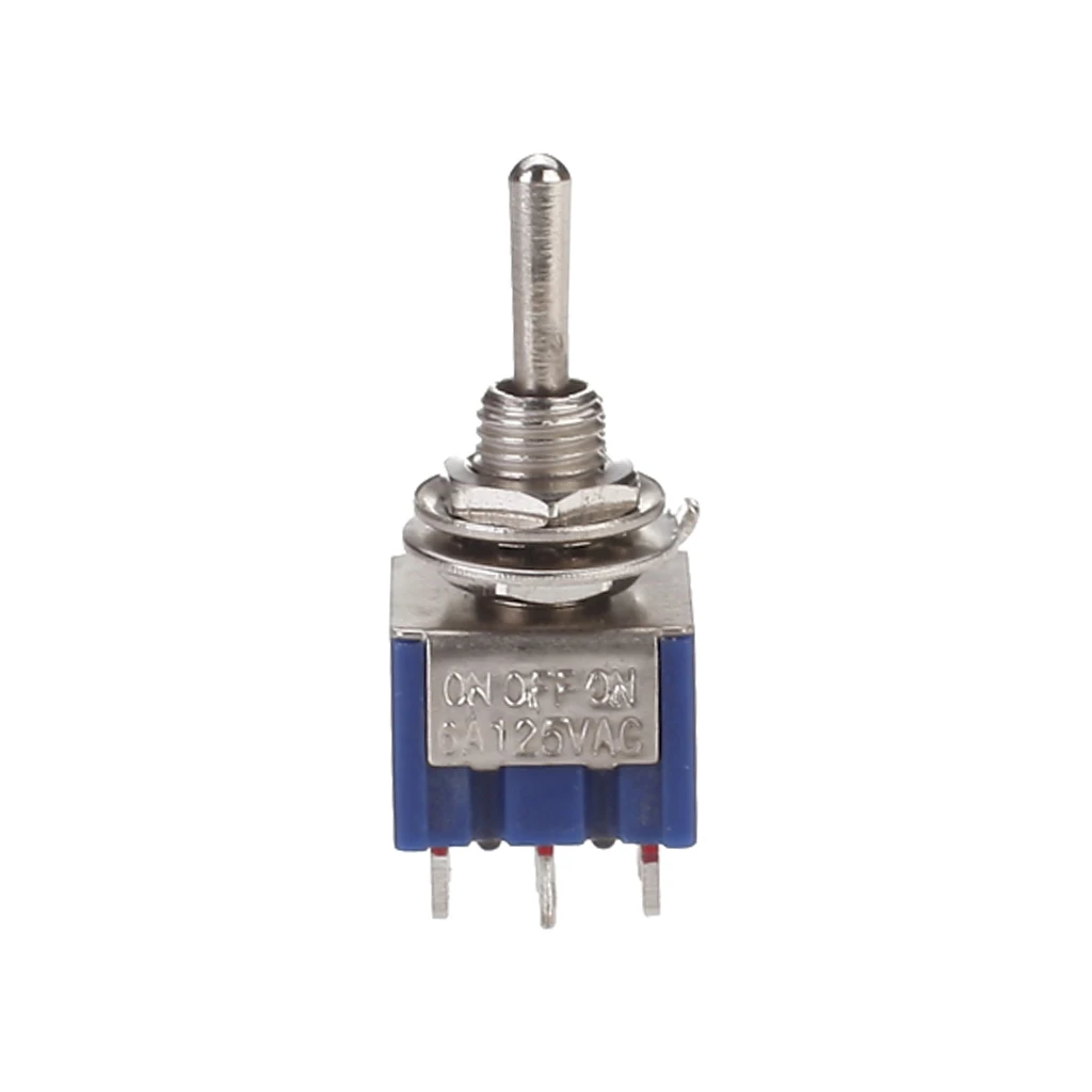 On-Off-On 3-Way Mini Toggle Switch 6 Pin 6A 125VAC Musical Instrument Part